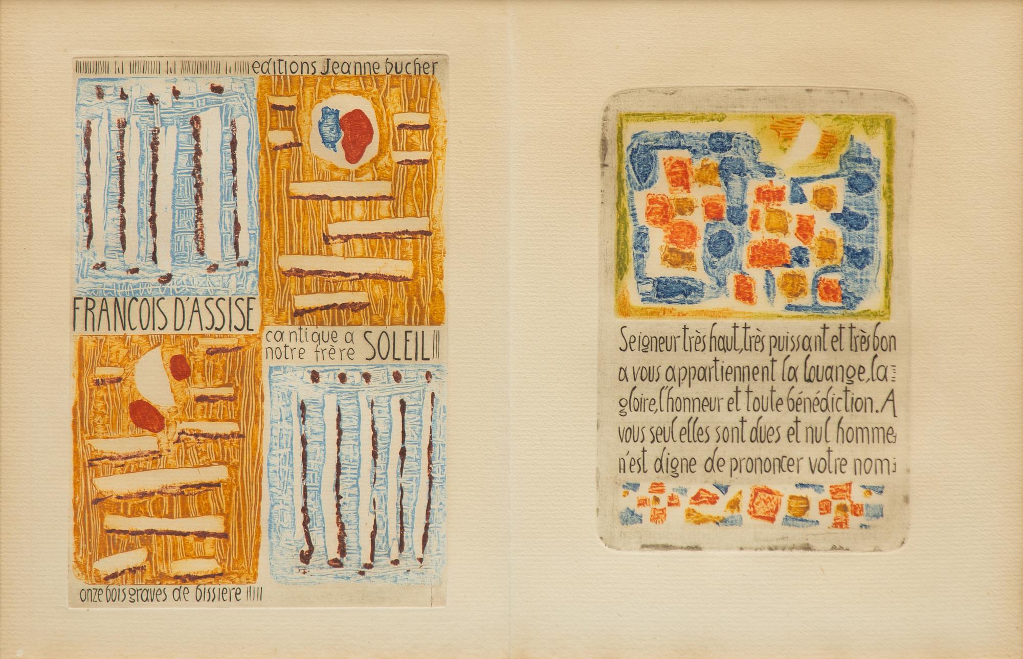 Roger Bissière, "Cantique à notre frère Soleil".