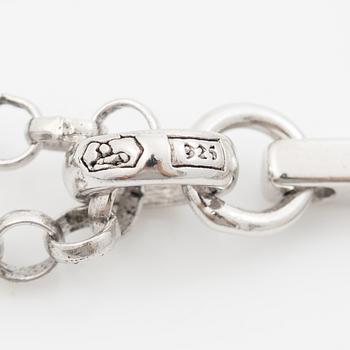 Tapio Wirkkala, Pendant with chain “Silver Moon”, sterling silver, Finland, for Kultakeskus, contemporary.
