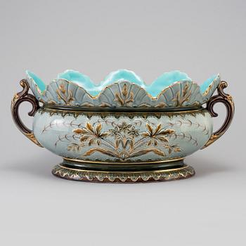 A MAJOLICA JARDINIERE, Rörstrand, ca 1900.