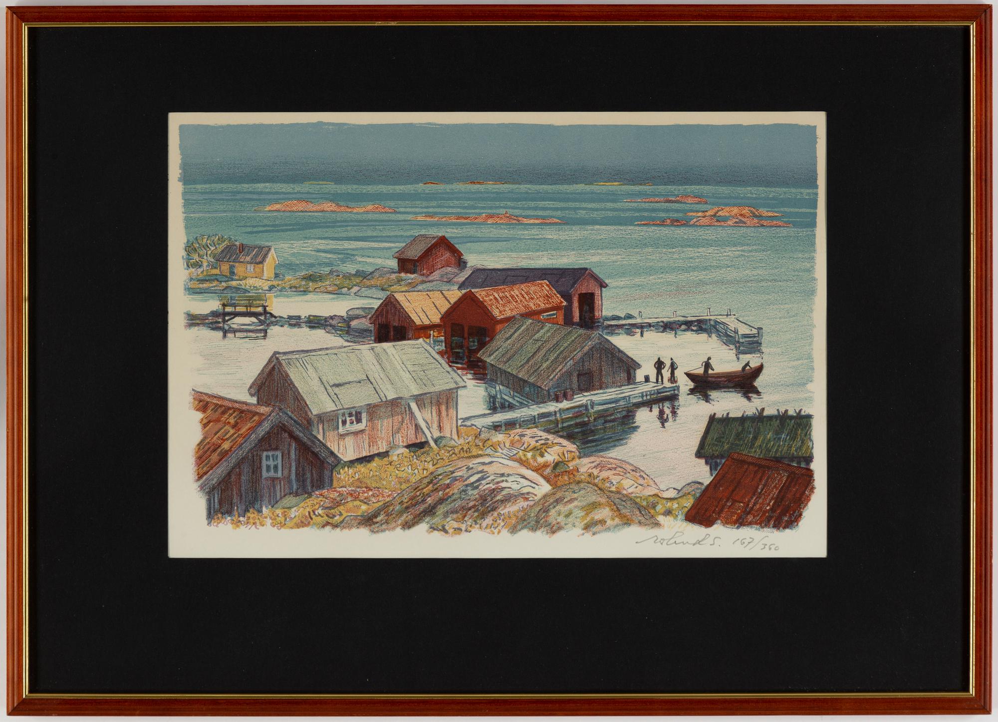 Roland Svensson, lithograph in colours, signed 167/360.
