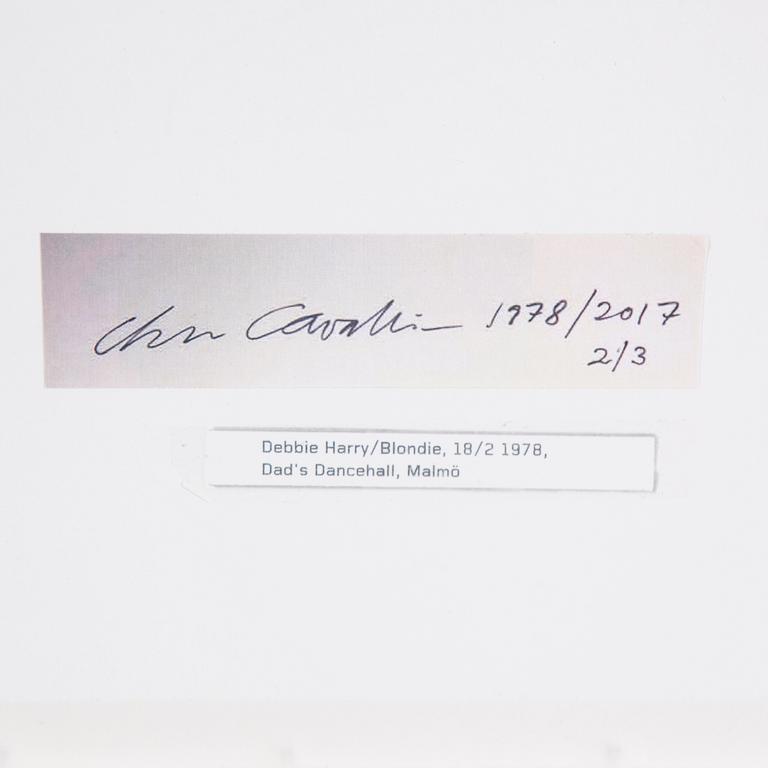 CHRISTIAN CAVALLIN, photograph of "Debbie Harry/Blondie" signed and numbered 2/3.