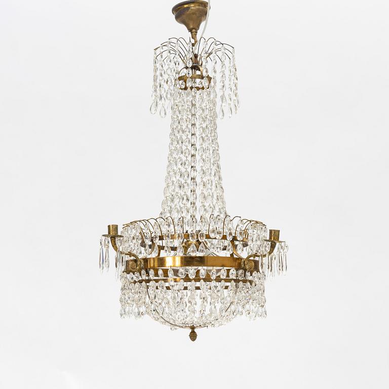 An Empire style chandelier, early 20th Century.