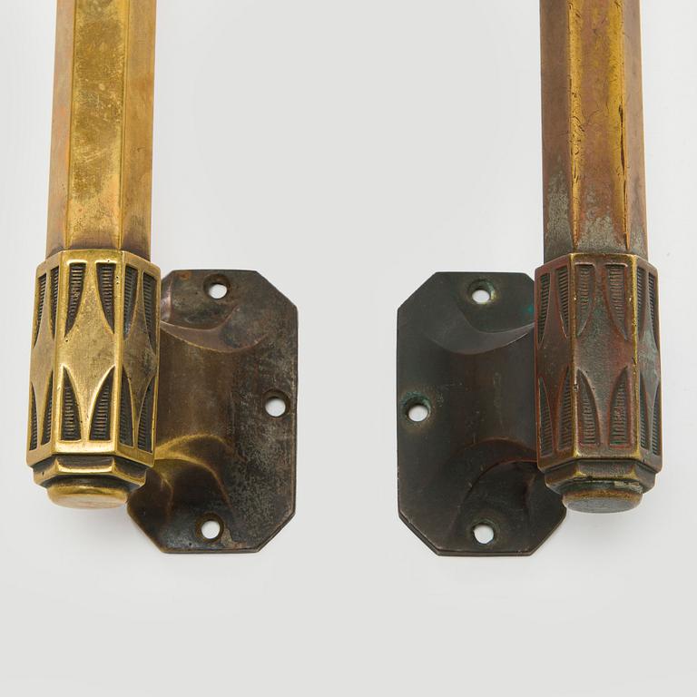 Door handles, 2 pcs, exterior and interior handles, 1920s.