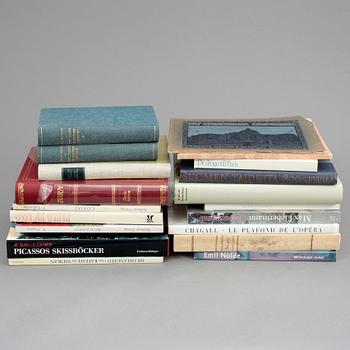 PARTI KONSTBÖCKER, 20 stycken. Svensk och internationell konst.