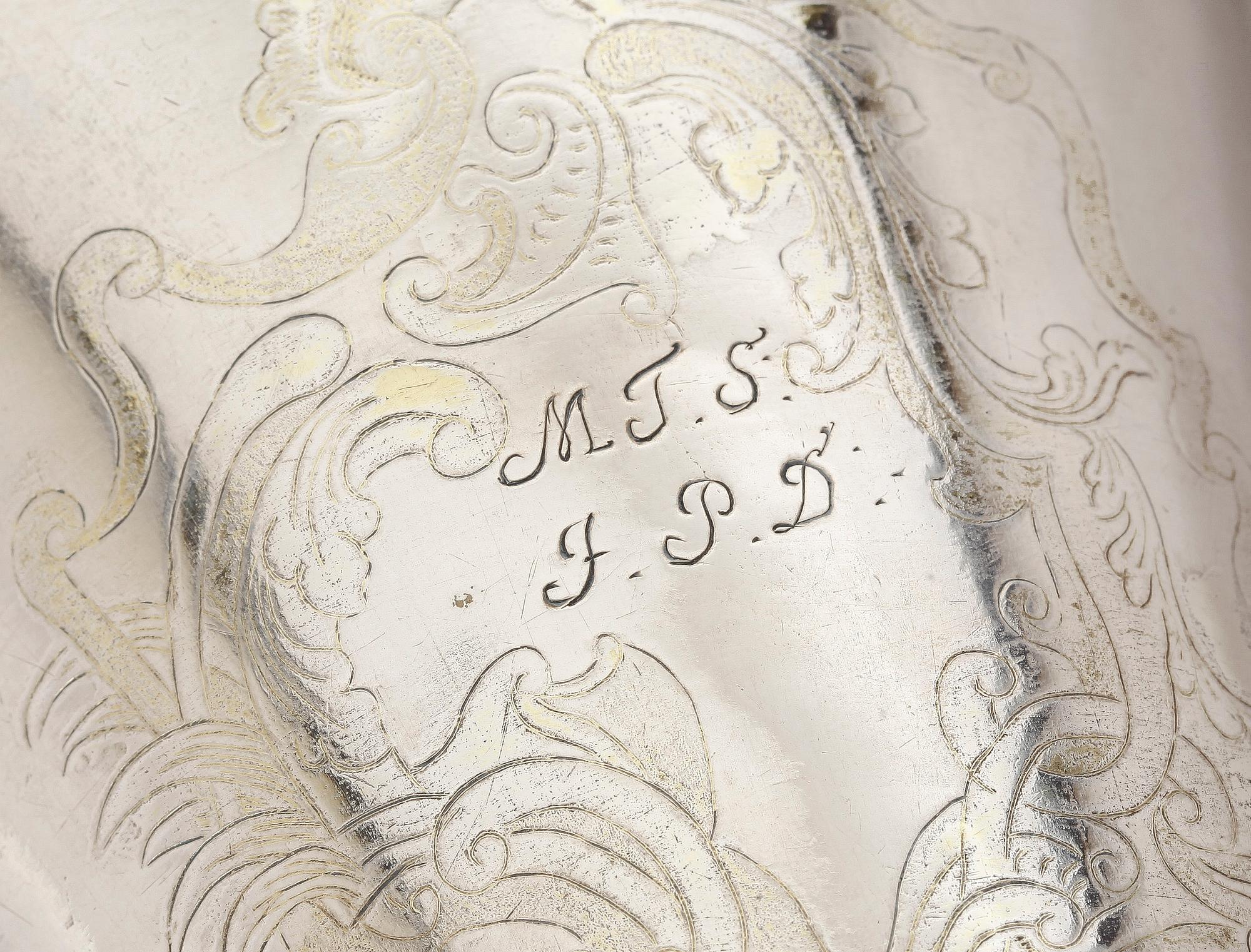 BÄGARE, silver, Carl Petter Tellander, Jönköping, 1749. Vikt ca 245 g.
