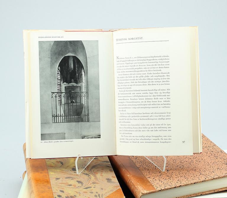 BOKPARTI KONSTHANTVERK SAMT KULTUR/KONSTHISTORIA, 12 vol, bla "Stolens guldålder" av Torsten Sylvén, Värnamo 2003.