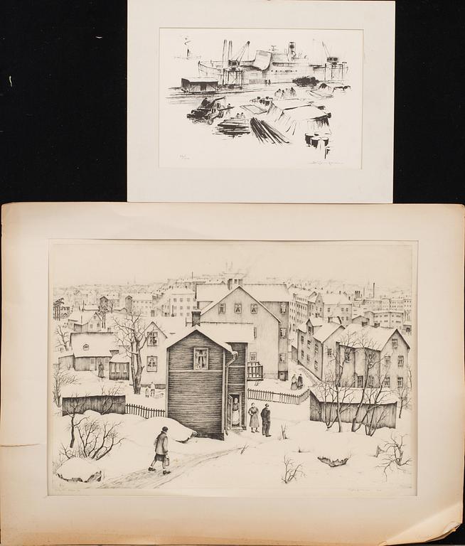 BJÖRN JONSSON, 4 lithographs, signed and numbered.
