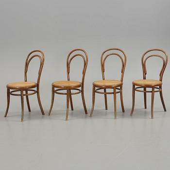 STOLAR, 4 st, en märkt Thonet, 1900-talets början.