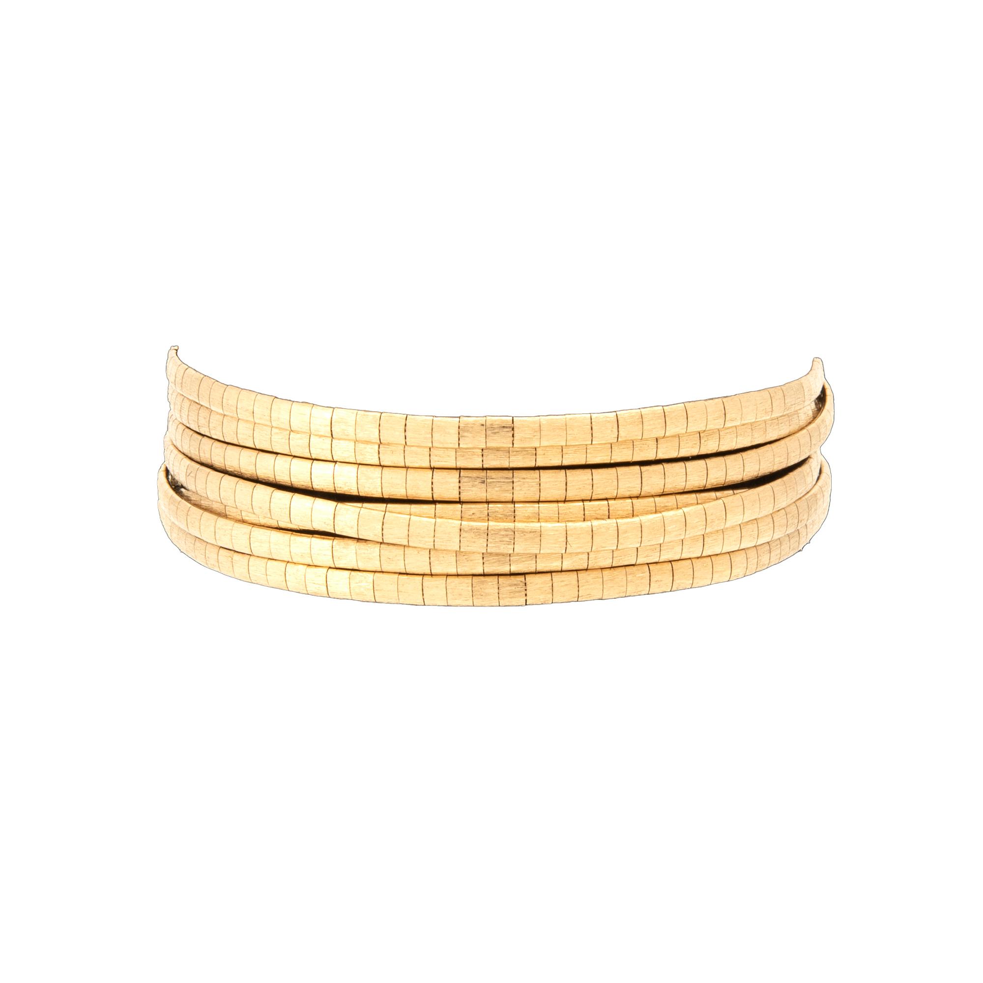 Armband flerradigt 18K guld, Unoaerre Italien.