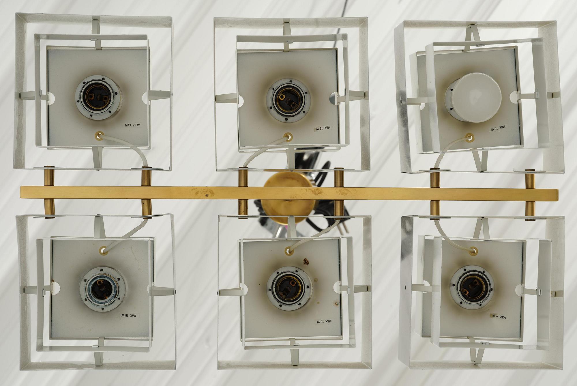 Hans-Agne Jakobsson, a "Selectra" ceiling lamp model "C 769/6", Hans-Agne Jakobsson AB, Markaryd, 1960s-70s.