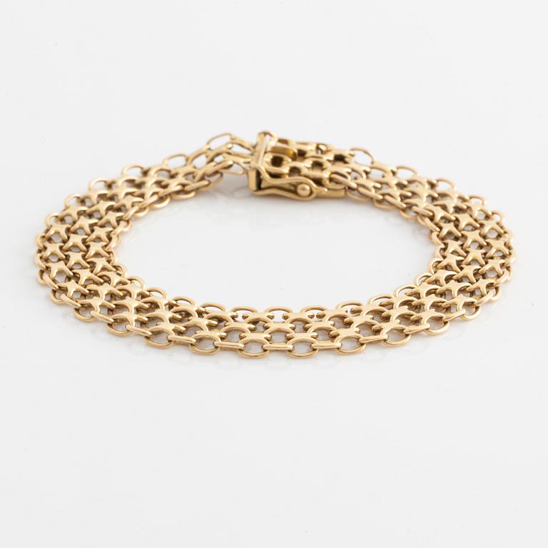 Armband, x-länk, 18K guld.