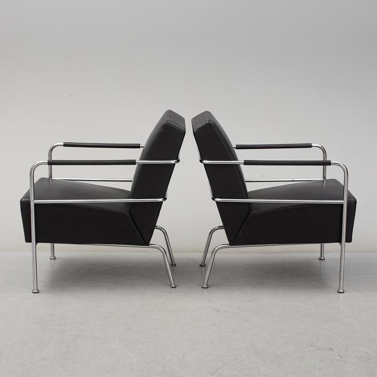 A pair of 'Cinema' easy chairs by Gunnilla Allard, Lammhults, 1990's.