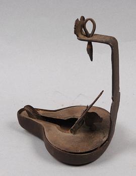 KOMPASS samt OLJELAMPA, 1800/1900-tal.