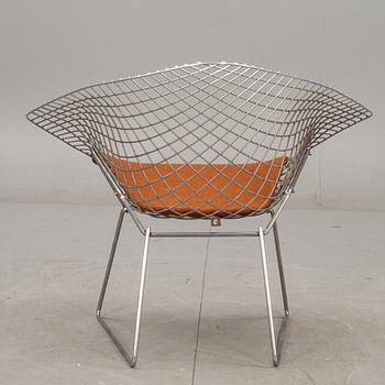FÅTÖLJ, "Diamond chair", Harry Bertoia, Knoll, etikettmärkt, 1970/80-tal.