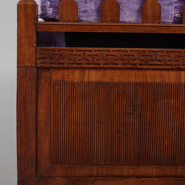 A late Gustavian mahogany sofa, Stockholm, late 18th century.
