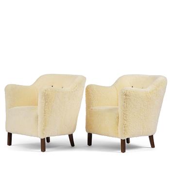 Danish Modern, a pair of  armchairs, mid 20th c.