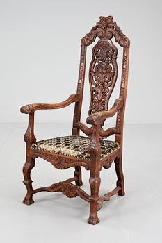 KARMSTOL, nybarock, omkring 1900.