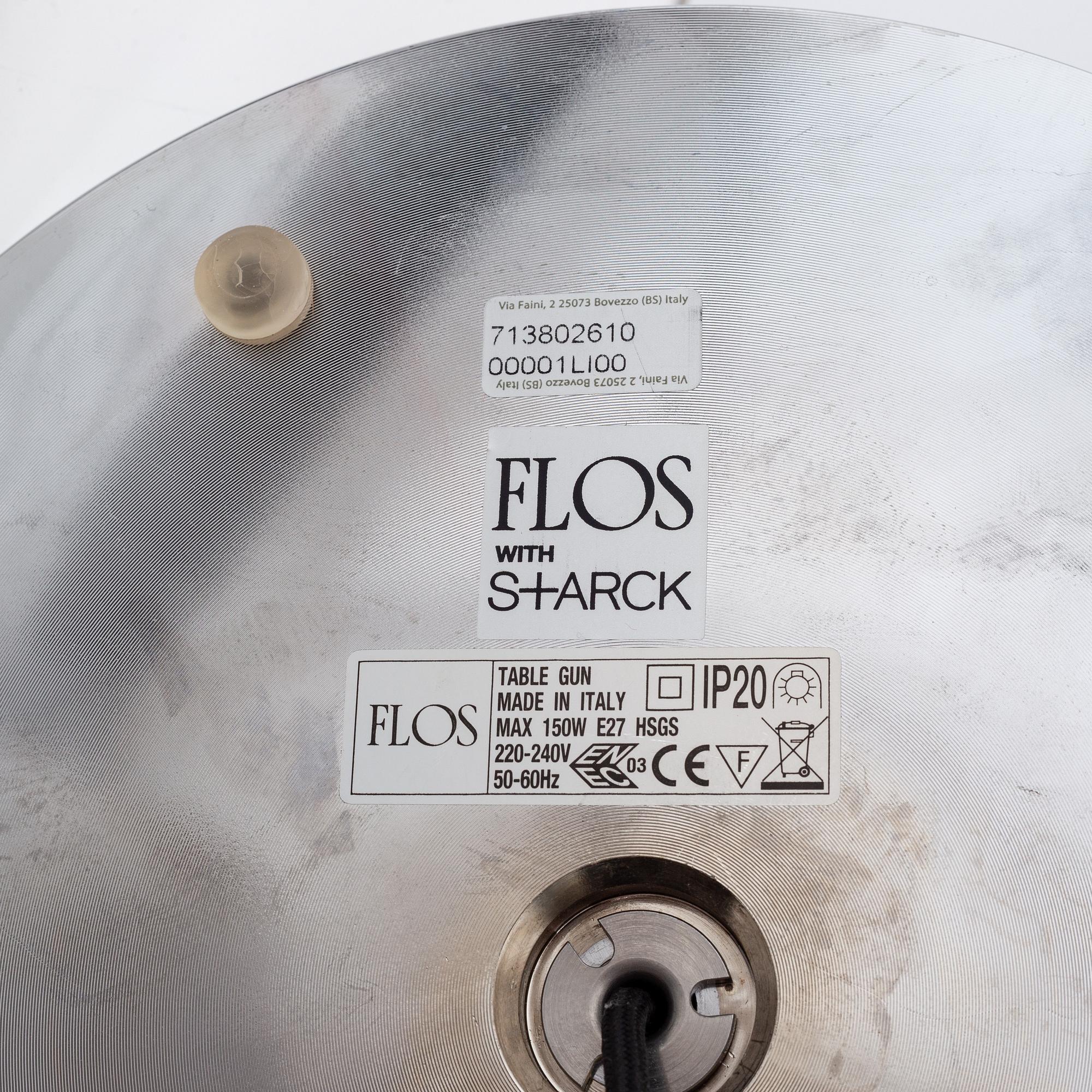 Philippe Starck, a table tamp, 'Guns - Table Gun', Flos, Italia, designed 2005.