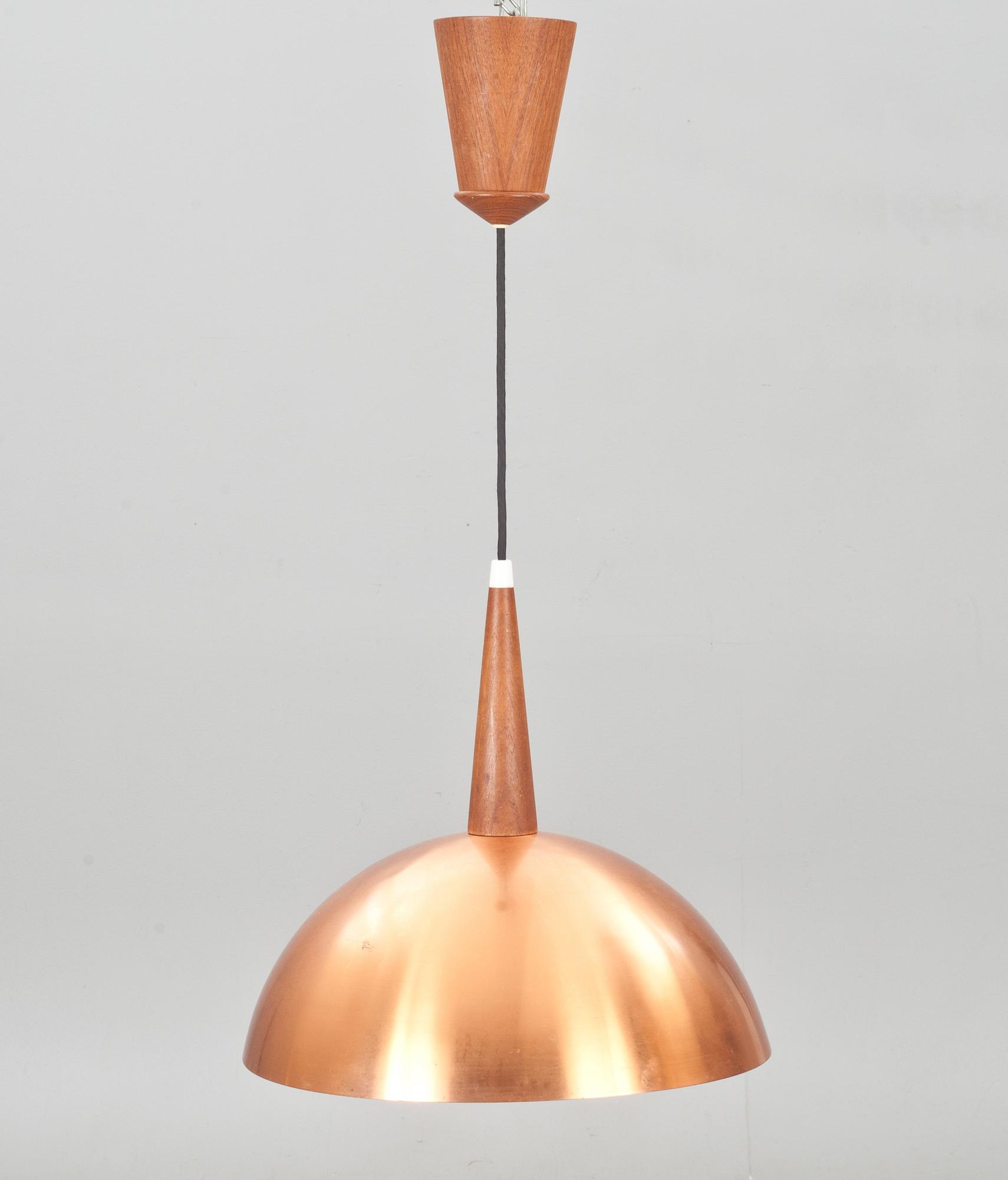 TAKLAMPA, koppar. 1950/60-tal.