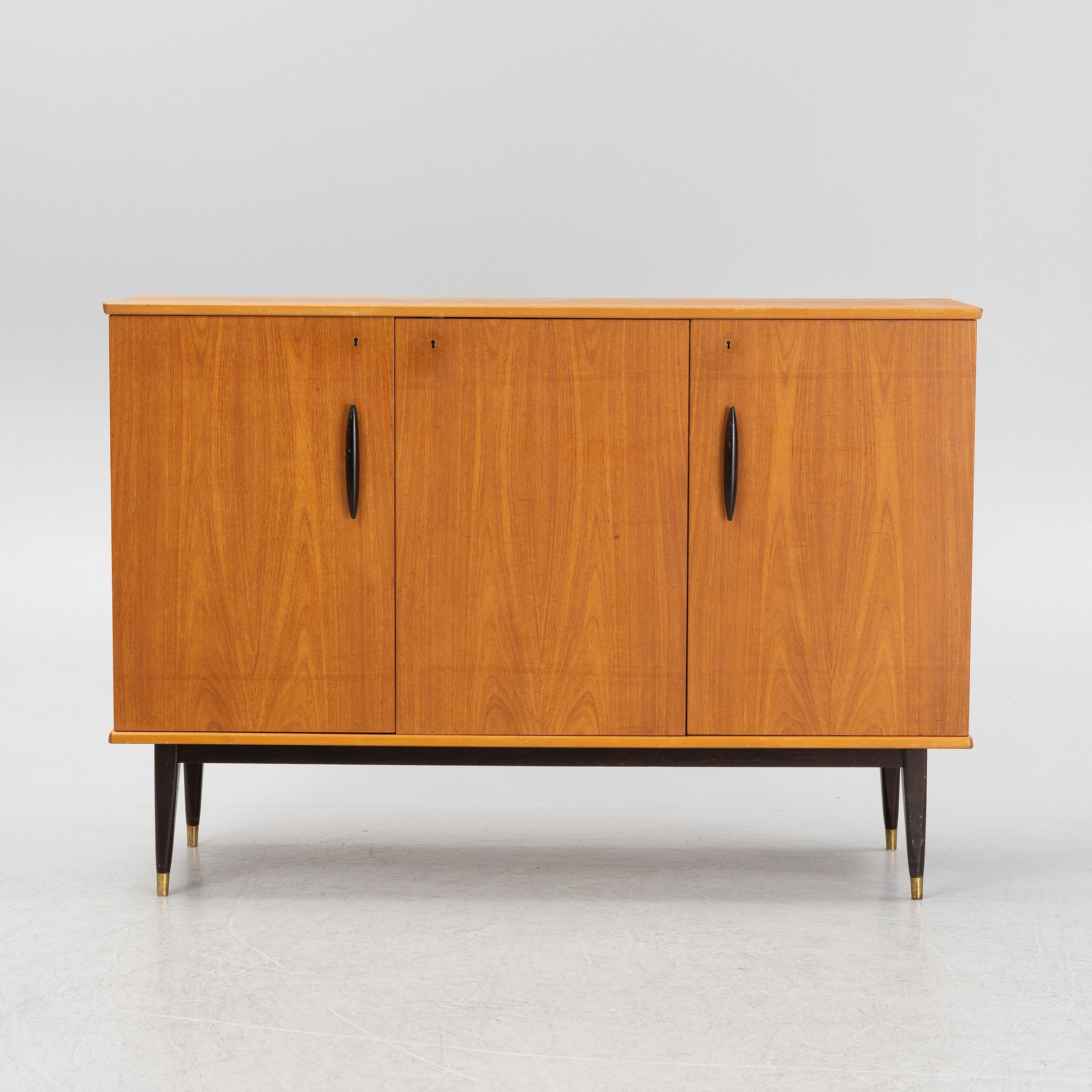 A teak veneered sideboard, mid 20th Century.