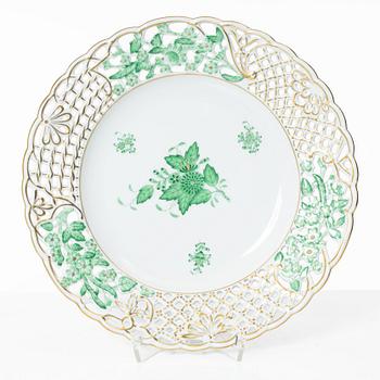 A 42-piece 'Chinese Bouquet' porcelain service and six 'Waldstein rose' coffee cups with saucers, Herend, Hungary.