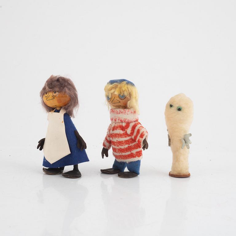 Atelier Fauni, Moomin figures, 3 pcs, Atelier Fauni, Finland, 1950s/60s.