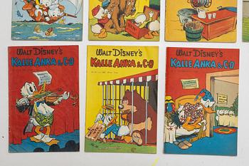 Comic books, 12 issues, Kalle Anka & Co, 1950 edition.
