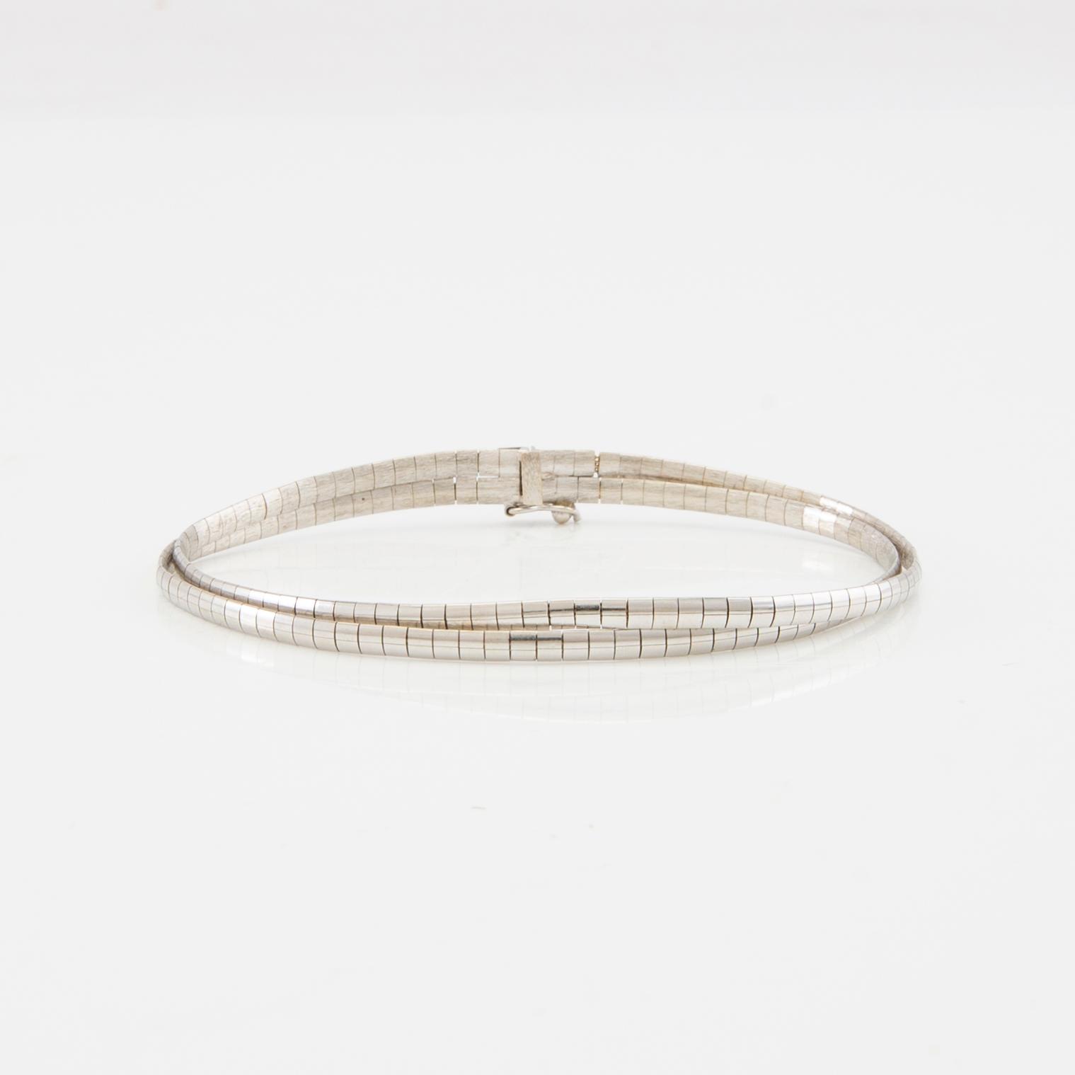 Bracelet 18K white gold, Unoaerre Italy.