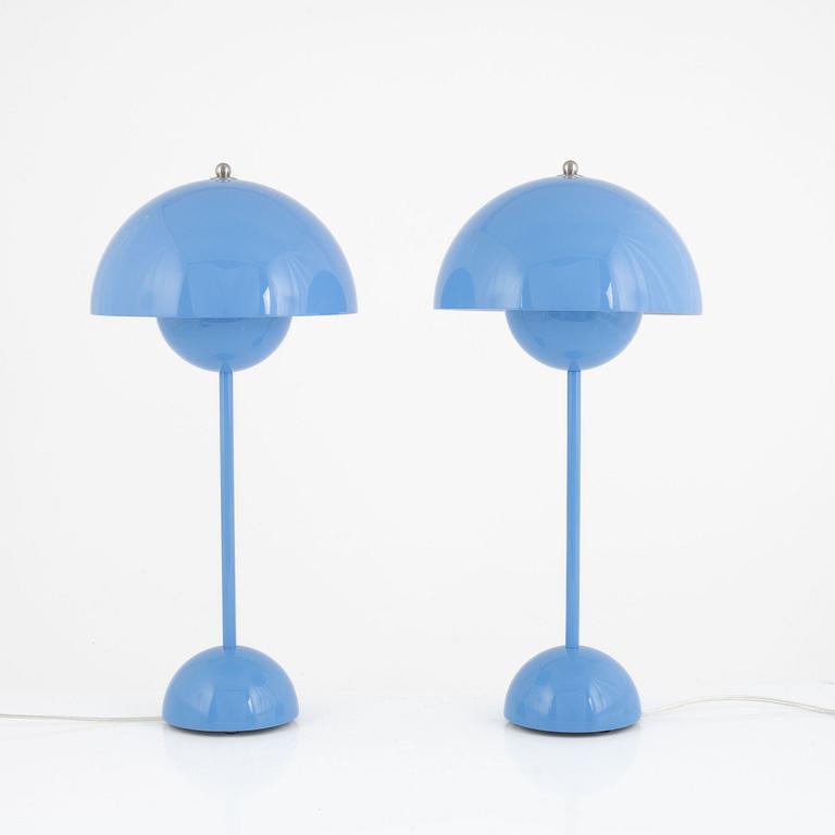 Verner Panton, a pair of 'Flower Pot' table lamps, &Tradition, Denmark, 21st Century.