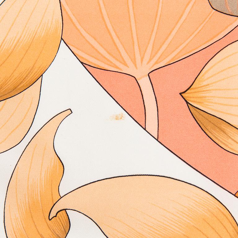 HERMÈS, Scarf, "Fleurs De Lotus".