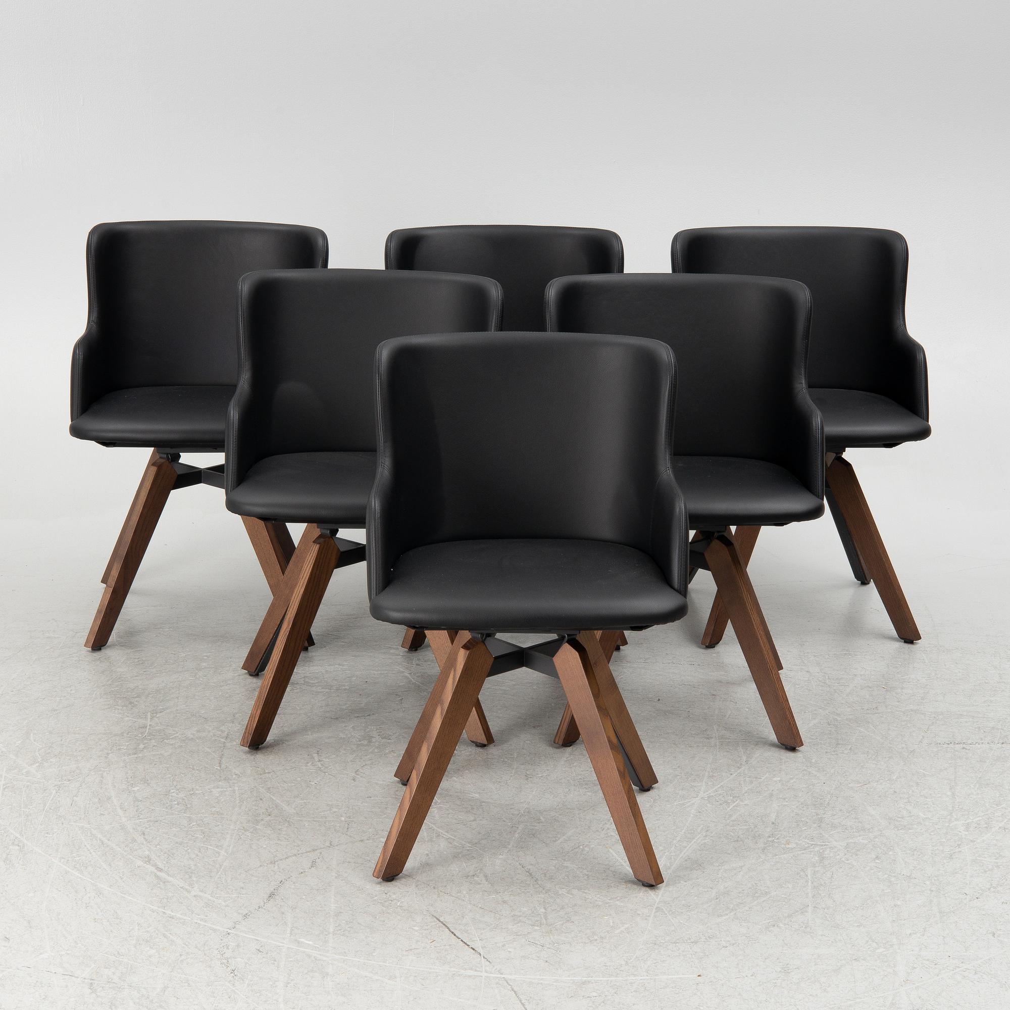 Studio Kronos, six "Mulan" chairs, Cattelan, Italia.