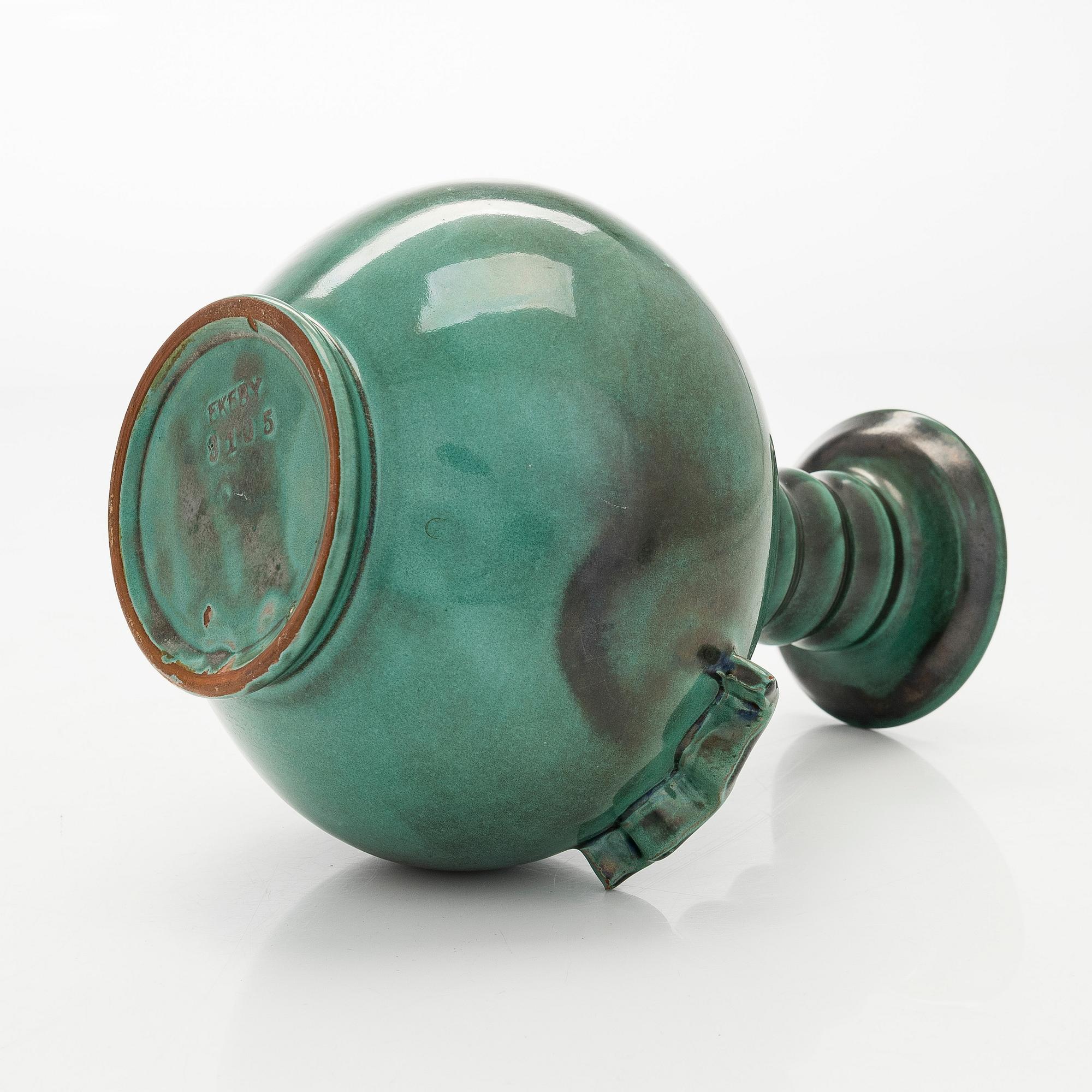 An earthenware vase, Upsala Ekeby, first half of the 20th century.