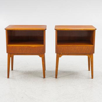 A pair of bedside tables, 1950s/60s.