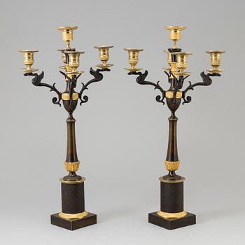 A PAIR OF CANDELABRA, empire-style, ca 1900.