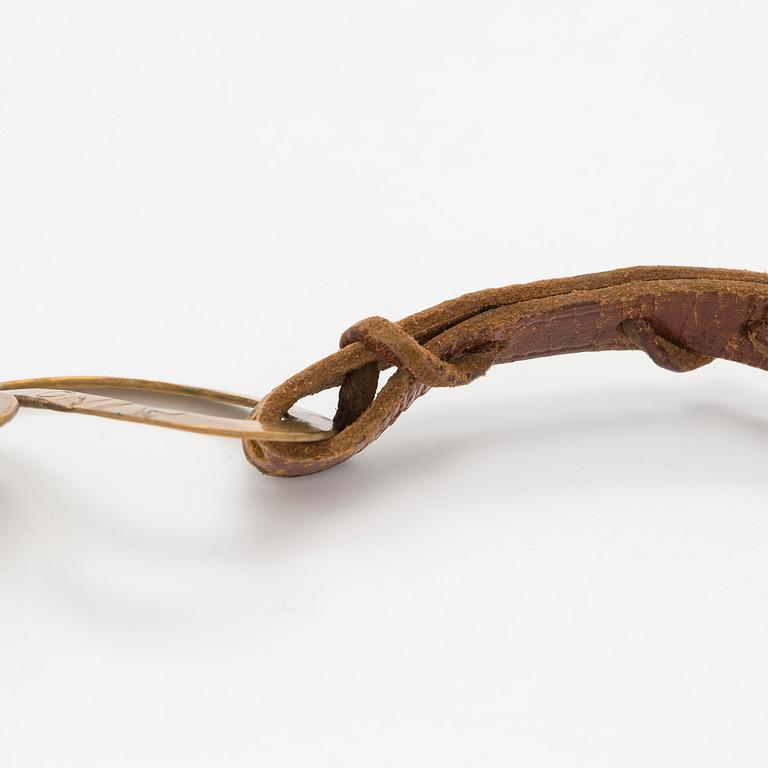 Alexander Calder, belt buckle with leather strap 1938.