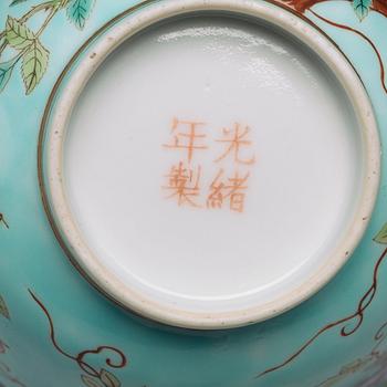 A wisiteria cup, late Qing dynasty with Guangxu's four character mark.