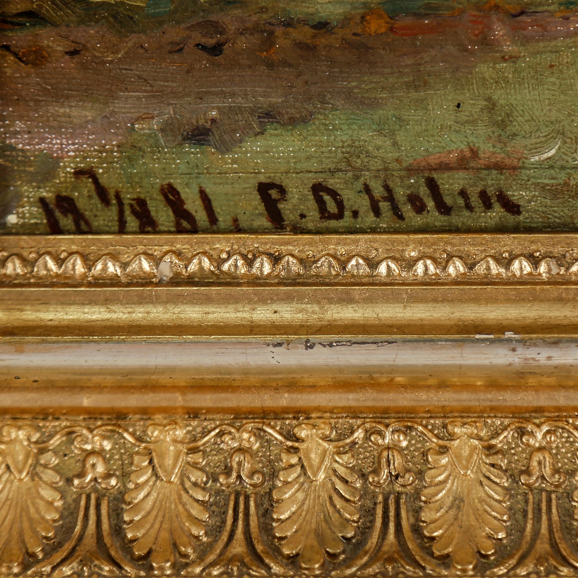 PER DANIEL HOLM, olja på duk, signerad och daterad, 1881.