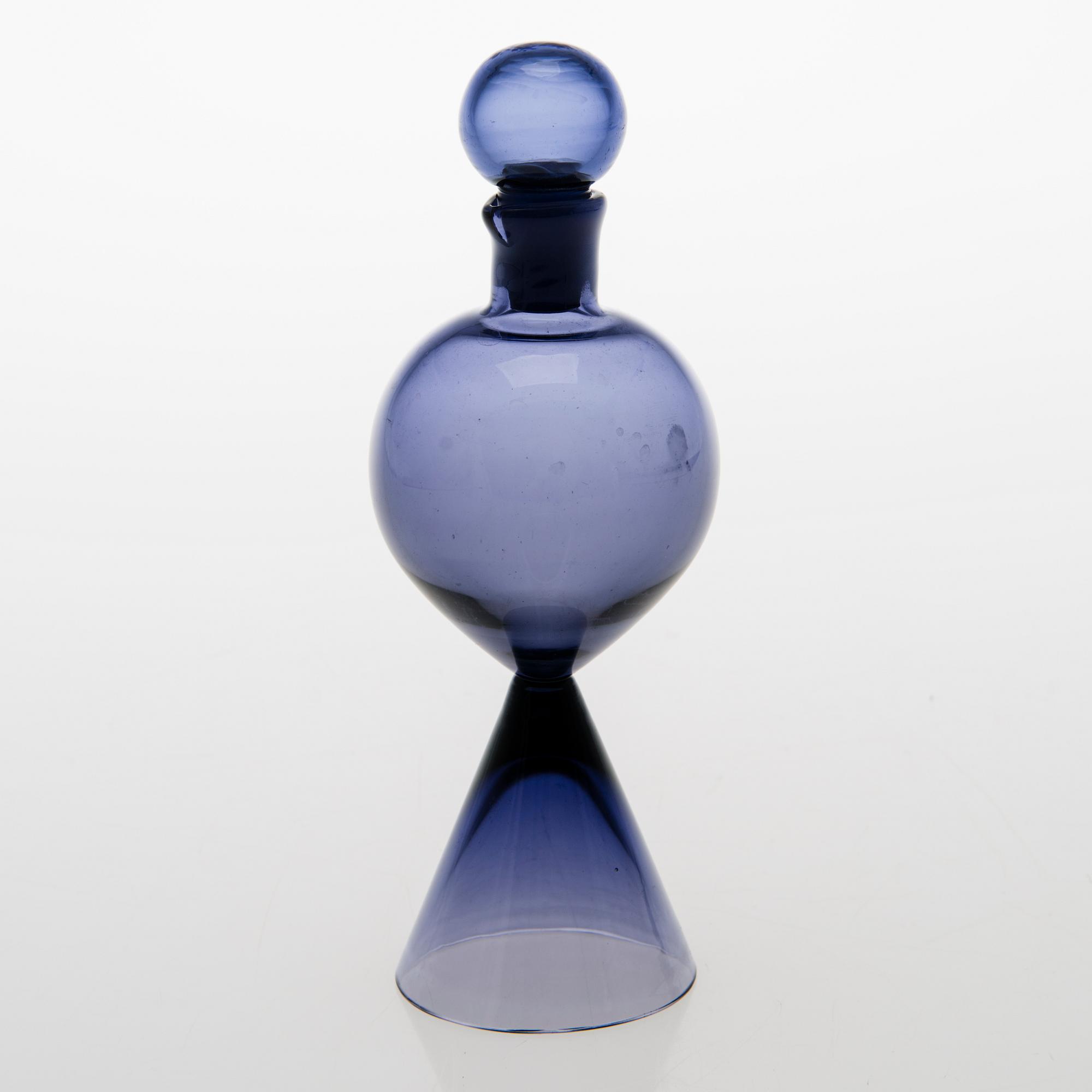 TAMARA ALADIN, OLJEKARAFF, glas, modell 1760, X-serien, Riihimäen Lasi, 1961-64.