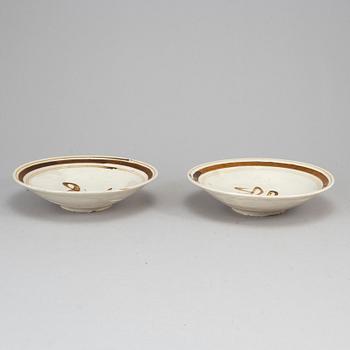 Two ceramic chitzhoutype bowls, presumably 19th Century.