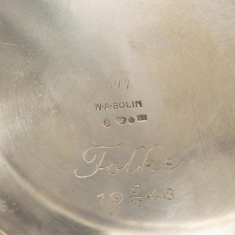 W.A. Bolin, a silver vase, Stockholm, 1928.