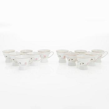 Rosenthal, A 26 piece "Japanese Quince Platinum" coffee service, 1950s.