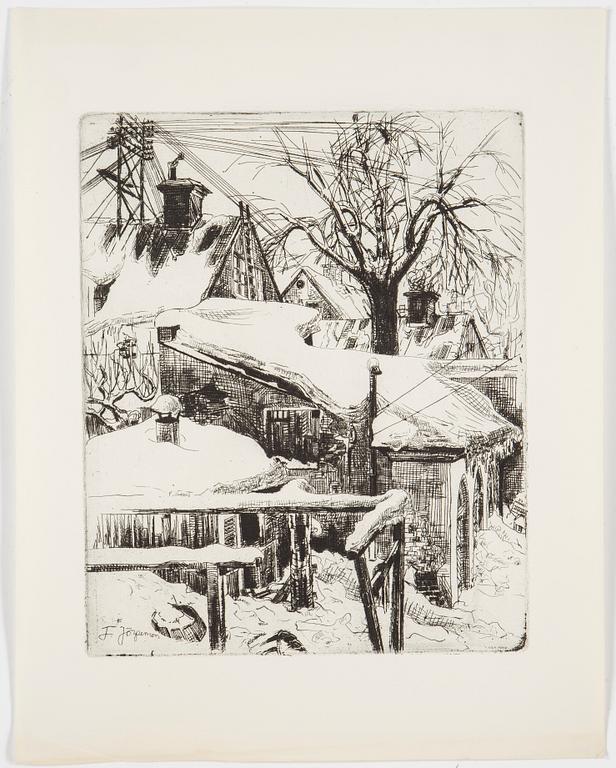 PARTI GRAFIK, ca 100 verk, bl.a från Föreningen för Grafisk Konst, Björn Brusewitz och Louis Bastin.