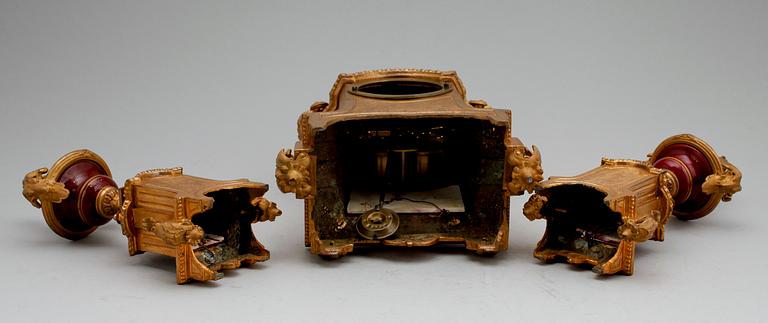 KLOCKGARNITYR, 3 del, Frankrike, 1800-/1900-tal.