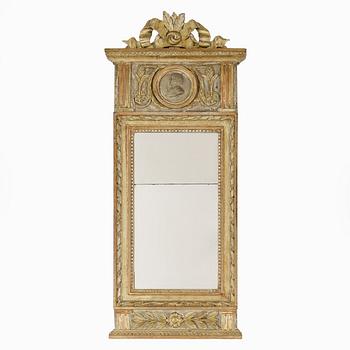 SPEGEL, sengustaviansk, omkring år 1800.