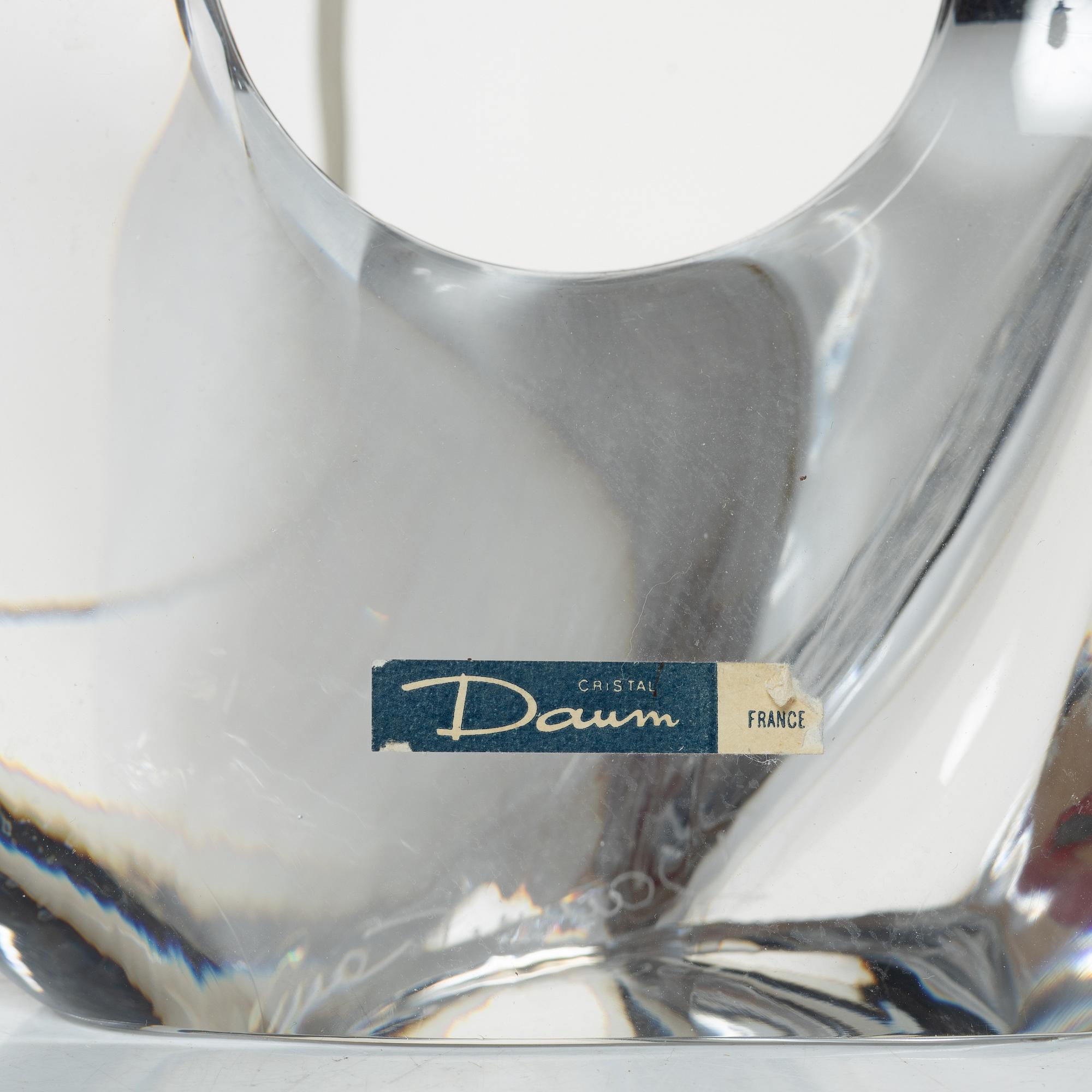 Daum, bordslampor, ett par, glas, Nancy, Frankrike, 1900-talets andra hälft.