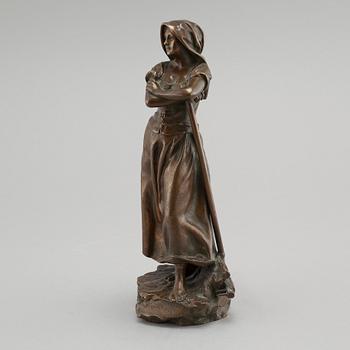 A bronze sculpture by Charles Octave Lecy, signed and with control-mark.