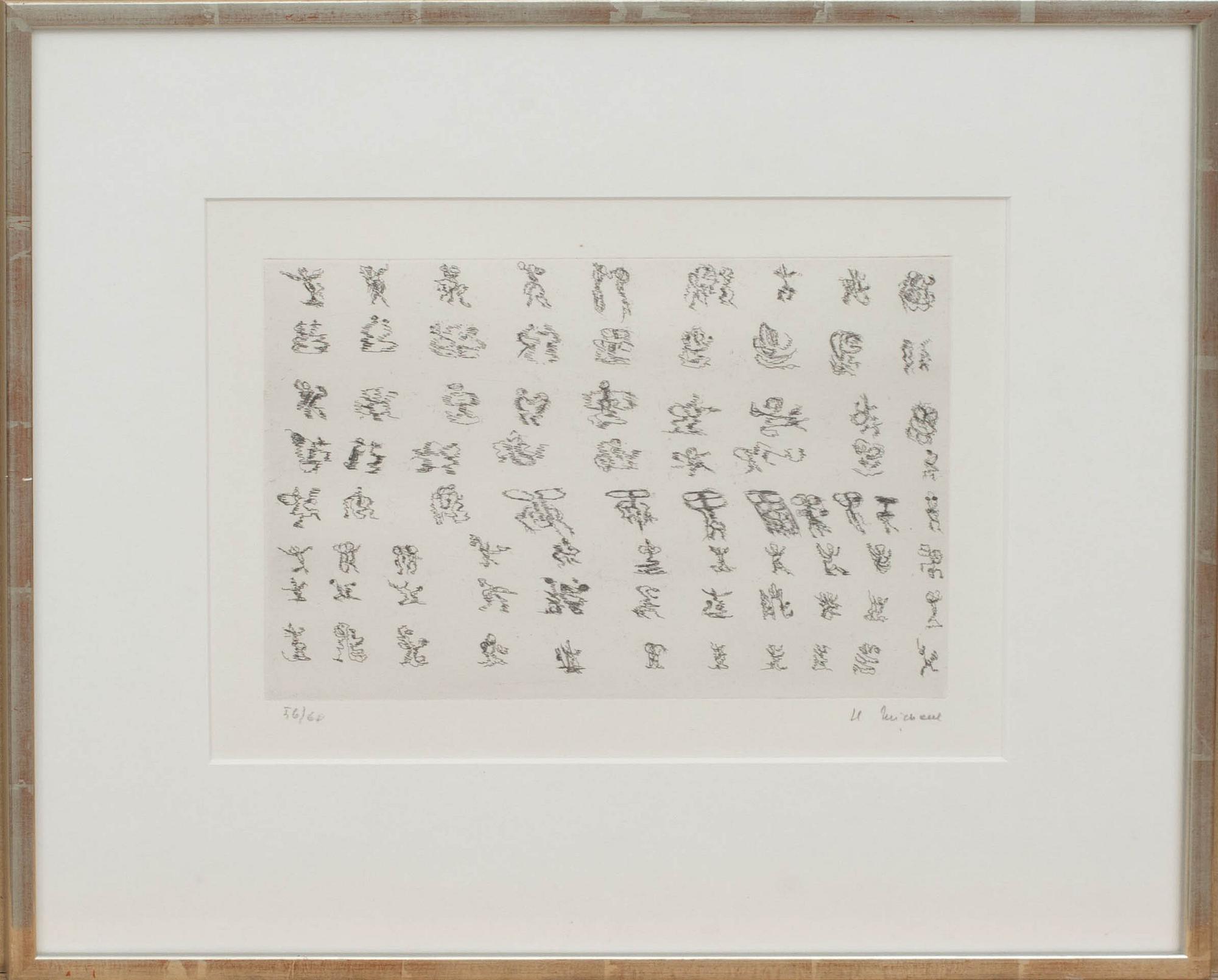 HENRI MICHAUX, litografi, signerad och numrerad 56/60.