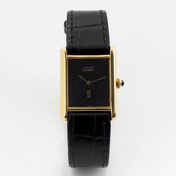 must de CARTIER, Tank, wristwatch, 23,5 x 23 (31) mm.