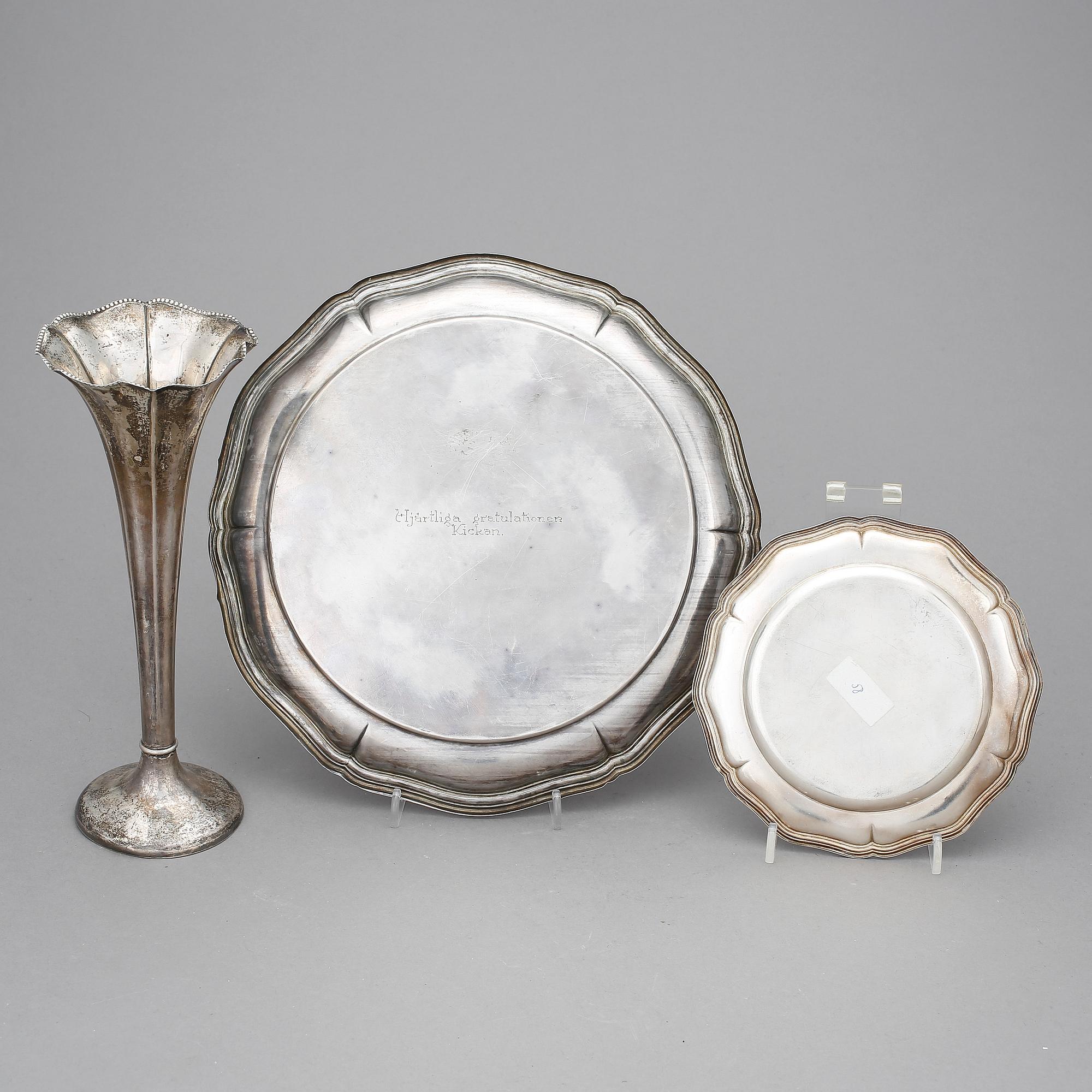 PARTI SILVER, 3 delar, Finland, 1900-tal. Total vikt ca 512 g.