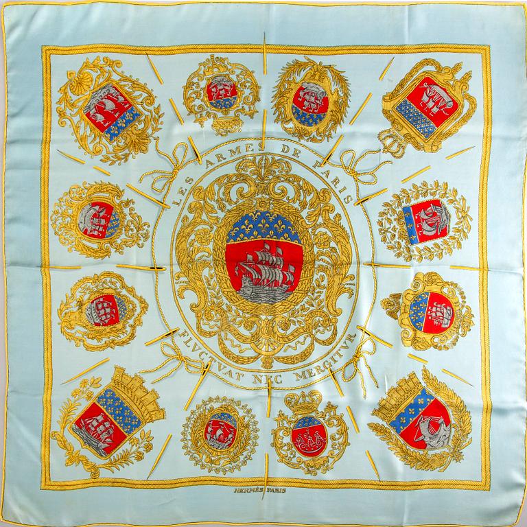 A silk Hèrmes scarf France later part of the 20th century.